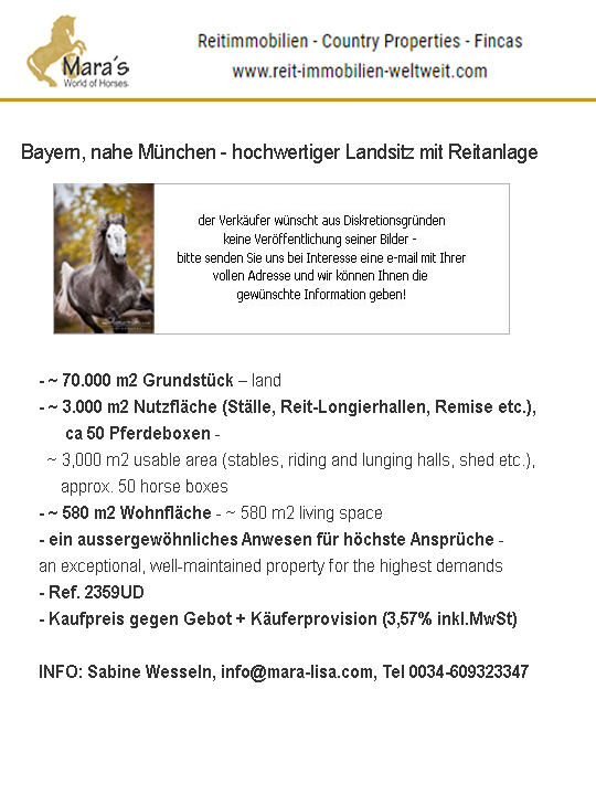 Bayern, nahe München – Luxus Landanwesen mit Pferdestall zu verkaufen