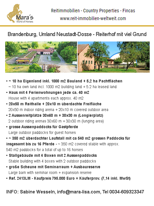 Brandenburg, Raum Neustadt-Dosse – Reiterhof zu verkaufen