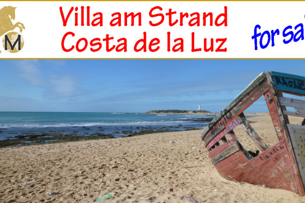 Villa Haus 1. Linie Strand in Los Canos de Meca, dem Surferparadies der Costa de la Luz, nahe Vejer de la Frontera, Andalusien, zu verkaufen
