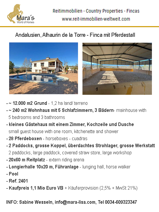 2401 Andalusien, Provinz Málaga, Alhaurin de la Torre – Finca mit Pferdestall zu verkaufen