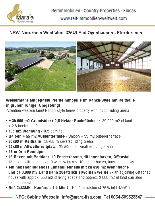 2463MK NRW, Nordrhein Westfalen, Bad Oeynhausen – Reitimmobilie, Pferderanch zu verkaufen!