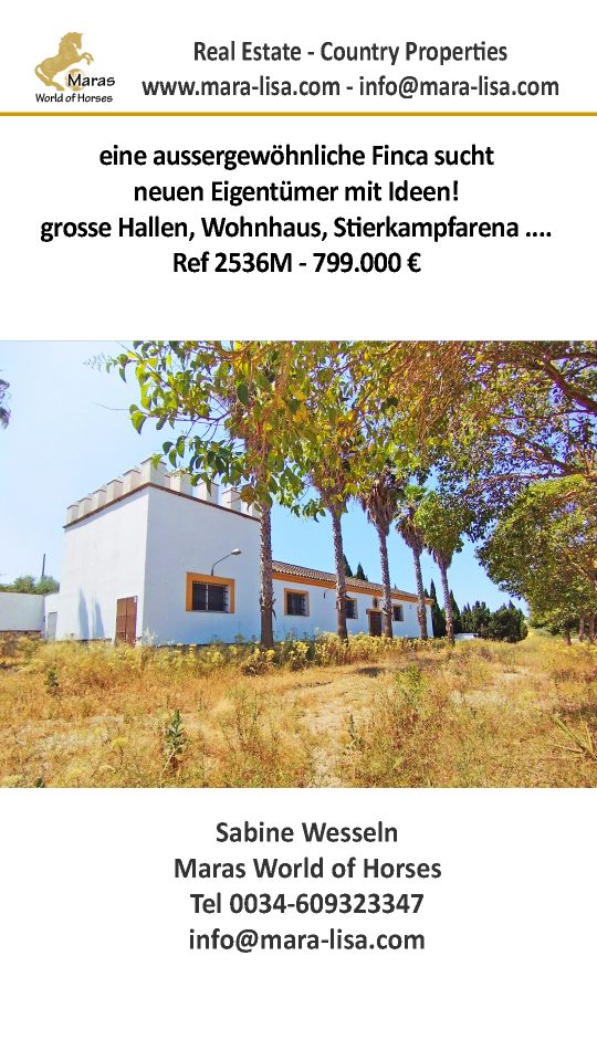 2536M Andalusien, Arcos de la Frontera – Finca mit Stierkampfarena, Gewerbehallen, Eventsaal, Reitplatz zu verkaufen!