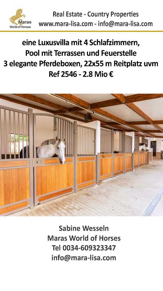 Ref2546 Portugal, Region Alentejo, Arraiolos – Luxusvilla mit Pool + Pferdestall zu verkaufen